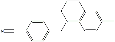 4-[(6-methyl-1,2,3,4-tetrahydroquinolin-1-yl)methyl]benzonitrile Struktur