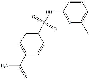 4-[(6-methylpyridin-2-yl)sulfamoyl]benzene-1-carbothioamide Struktur