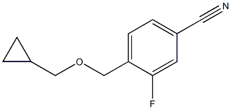 4-[(cyclopropylmethoxy)methyl]-3-fluorobenzonitrile Struktur