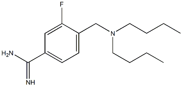 4-[(dibutylamino)methyl]-3-fluorobenzene-1-carboximidamide Struktur