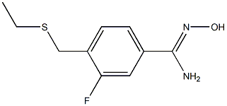 4-[(ethylsulfanyl)methyl]-3-fluoro-N'-hydroxybenzene-1-carboximidamide Struktur