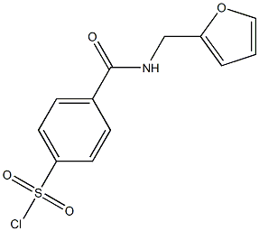 4-[(furan-2-ylmethyl)carbamoyl]benzene-1-sulfonyl chloride Struktur