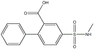 4-[(methylamino)sulfonyl]-1,1'-biphenyl-2-carboxylic acid Struktur