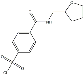 4-[(oxolan-2-ylmethyl)carbamoyl]benzene-1-sulfonyl chloride Struktur