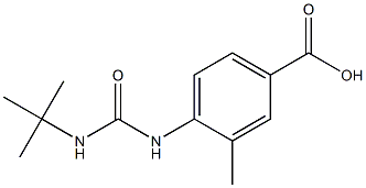 4-[(tert-butylcarbamoyl)amino]-3-methylbenzoic acid Struktur