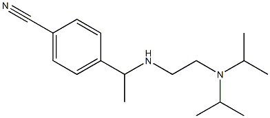 4-[1-({2-[bis(propan-2-yl)amino]ethyl}amino)ethyl]benzonitrile Struktur