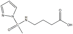 4-[1-(1H-pyrazol-1-yl)acetamido]butanoic acid Struktur