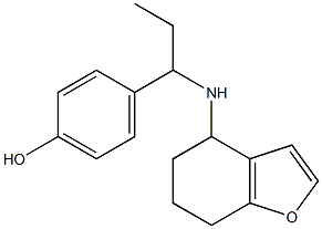 4-[1-(4,5,6,7-tetrahydro-1-benzofuran-4-ylamino)propyl]phenol Struktur