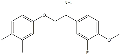 4-[1-amino-2-(3,4-dimethylphenoxy)ethyl]-2-fluoro-1-methoxybenzene Struktur