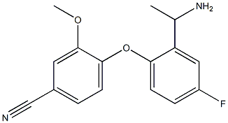 4-[2-(1-aminoethyl)-4-fluorophenoxy]-3-methoxybenzonitrile Struktur