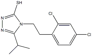 4-[2-(2,4-dichlorophenyl)ethyl]-5-(propan-2-yl)-4H-1,2,4-triazole-3-thiol Struktur