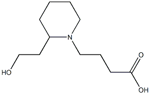 4-[2-(2-hydroxyethyl)piperidin-1-yl]butanoic acid Struktur