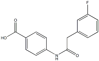 4-[2-(3-fluorophenyl)acetamido]benzoic acid Struktur