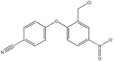 4-[2-(chloromethyl)-4-nitrophenoxy]benzonitrile Struktur