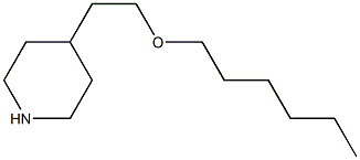 4-[2-(hexyloxy)ethyl]piperidine Struktur