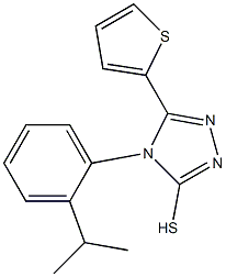 4-[2-(propan-2-yl)phenyl]-5-(thiophen-2-yl)-4H-1,2,4-triazole-3-thiol Struktur