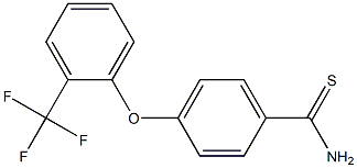 4-[2-(trifluoromethyl)phenoxy]benzene-1-carbothioamide Struktur