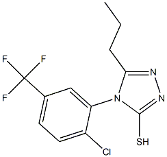 4-[2-chloro-5-(trifluoromethyl)phenyl]-5-propyl-4H-1,2,4-triazole-3-thiol Struktur