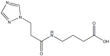 4-[3-(1H-1,2,4-triazol-1-yl)propanamido]butanoic acid Struktur