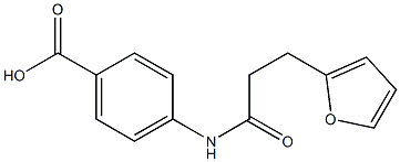 4-[3-(furan-2-yl)propanamido]benzoic acid Struktur