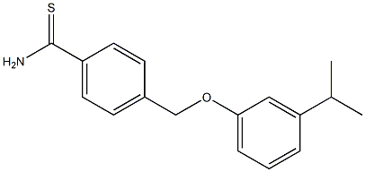 4-[3-(propan-2-yl)phenoxymethyl]benzene-1-carbothioamide Struktur