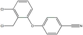 4-[3-chloro-2-(chloromethyl)phenoxy]benzonitrile Struktur