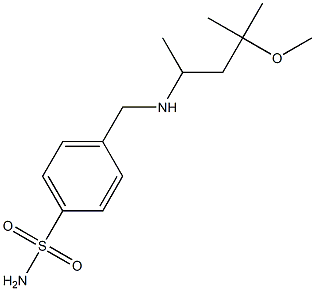 4-{[(4-methoxy-4-methylpentan-2-yl)amino]methyl}benzene-1-sulfonamide Struktur