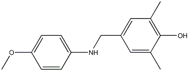 4-{[(4-methoxyphenyl)amino]methyl}-2,6-dimethylphenol Struktur