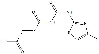 4-{[(4-methyl-1,3-thiazol-2-yl)carbamoyl]amino}-4-oxobut-2-enoic acid Struktur