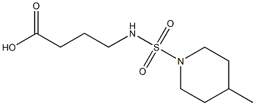 4-{[(4-methylpiperidine-1-)sulfonyl]amino}butanoic acid Struktur