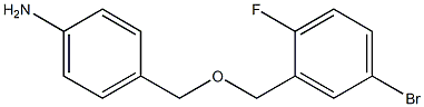 4-{[(5-bromo-2-fluorophenyl)methoxy]methyl}aniline Struktur