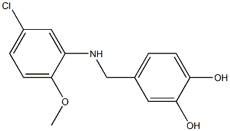 4-{[(5-chloro-2-methoxyphenyl)amino]methyl}benzene-1,2-diol Struktur