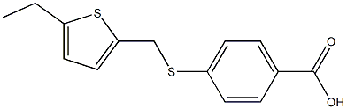 4-{[(5-ethylthiophen-2-yl)methyl]sulfanyl}benzoic acid Struktur