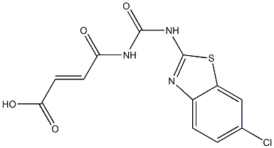 4-{[(6-chloro-1,3-benzothiazol-2-yl)carbamoyl]amino}-4-oxobut-2-enoic acid Struktur