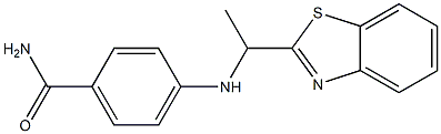 4-{[1-(1,3-benzothiazol-2-yl)ethyl]amino}benzamide Struktur