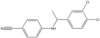 4-{[1-(3,4-dichlorophenyl)ethyl]amino}benzonitrile Struktur