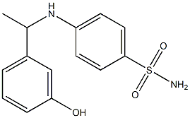 4-{[1-(3-hydroxyphenyl)ethyl]amino}benzene-1-sulfonamide Struktur