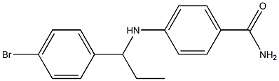 4-{[1-(4-bromophenyl)propyl]amino}benzamide Struktur