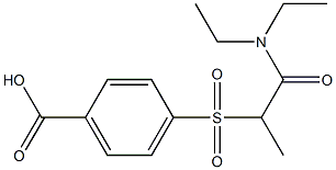 4-{[1-(diethylcarbamoyl)ethane]sulfonyl}benzoic acid Struktur