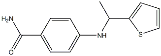 4-{[1-(thiophen-2-yl)ethyl]amino}benzamide Struktur