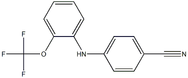 4-{[2-(trifluoromethoxy)phenyl]amino}benzonitrile Struktur