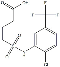 4-{[2-chloro-5-(trifluoromethyl)phenyl]sulfamoyl}butanoic acid Struktur