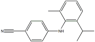 4-{[2-methyl-6-(propan-2-yl)phenyl]amino}benzonitrile Struktur