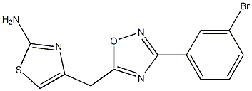 4-{[3-(3-bromophenyl)-1,2,4-oxadiazol-5-yl]methyl}-1,3-thiazol-2-amine Struktur