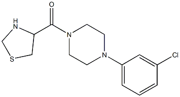 4-{[4-(3-chlorophenyl)piperazin-1-yl]carbonyl}-1,3-thiazolidine Struktur