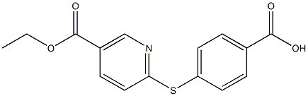 4-{[5-(ethoxycarbonyl)pyridin-2-yl]sulfanyl}benzoic acid Struktur