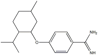 4-{[5-methyl-2-(propan-2-yl)cyclohexyl]oxy}benzene-1-carboximidamide Struktur