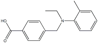 4-{[ethyl(2-methylphenyl)amino]methyl}benzoic acid Struktur