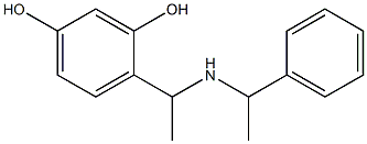 4-{1-[(1-phenylethyl)amino]ethyl}benzene-1,3-diol Struktur