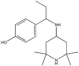 4-{1-[(2,2,6,6-tetramethylpiperidin-4-yl)amino]propyl}phenol Struktur